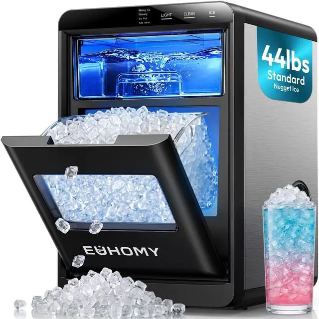 Main image of Nugget Ice Maker Countertop, 44Lbs/24H Sonic Ice Maker Machine, Self-Cleaning Pellet Ice Makers with Ice Scoop&Basket, Countertop Pebble Ice Maker for Home/Kitchen/Office