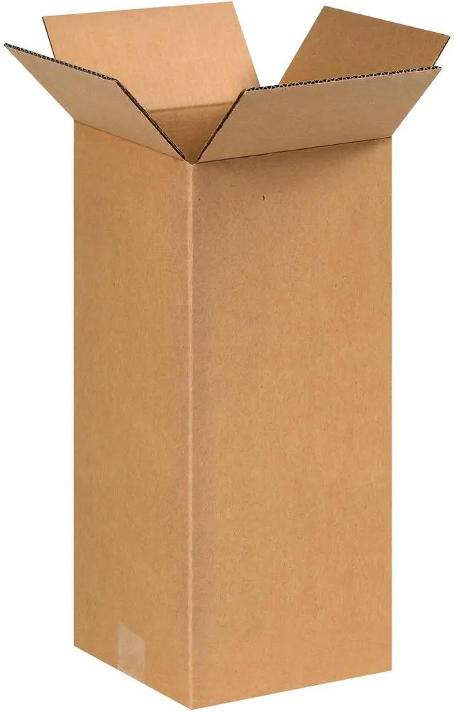 Main image of 8x8x18 Tall Corrugated Boxes, Tall, 8L x 8W x 18H, Pack of 25 | Shipping, Packaging, Moving, Storage Box for Home or Business, Strong Wholesale Bulk Boxes