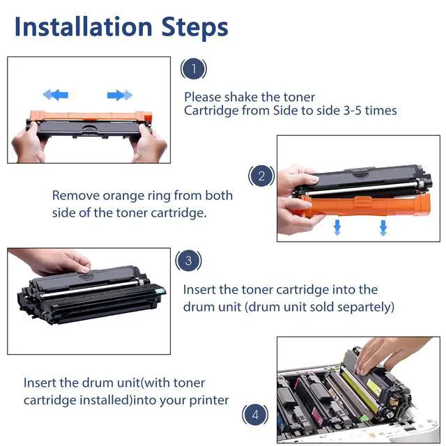 Alt view image 6 of 7 - TN221 TN225 High Yield Toner Cartridges Replacement for Brother TN225 Toner use with MFC-9130CW MFC-9330CDW HL-3140CW HL-3150CDN DCP-9020CDW Printer (1 Black, 1 Cyan, 1 Magenta, 1 Yellow, 4 Pack)