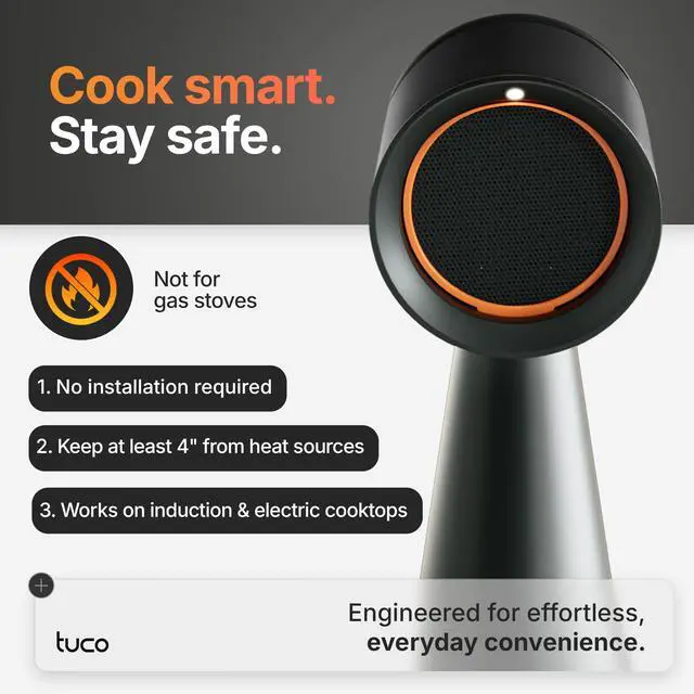 Alt view image 7 of 7 - Portable Range Hood, Countertop Kitchen Exhaust Fan with 3 Speeds, 5-Layer Filter, Powerful Smoke Removal, Low Noise, Oil Cup, Air Purifier for Apartments, Dorms & Indoor BBQ Smokeless Black