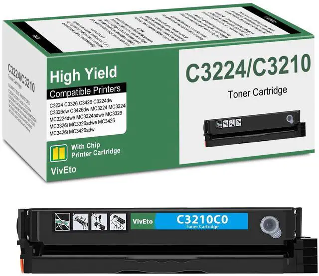 Main image of MC3426 C3210 C3224 Cyan Toner Cartridge with New Chip C3210C0 C3326 Toner | Replacement for Lexmark C3426 C3224 Toner for C3224 C3326 C3426 MC3224 MC3326 MC3426 C3224dw Printer, 1-Pack C3426dw Toner