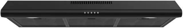 Main image of 36 Inch Black Under Cabinet Range Hood, 300 CFM Ducted/Ductless Convertible Kitchen Hood with 3-Speed Stove Vent Fan, LED Lights, Aluminum Filters & Charcoal Filters