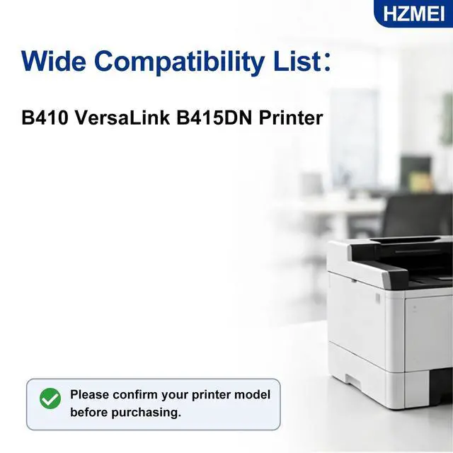 Alt view image 2 of 7 - B410 B415 Toner Cartridge 006R04725 Black Toner with New Chip | High Capacity B410 B415 Toner Replacement for Xerox B410 VersaLink B415DN Printers Fine powder without lumps