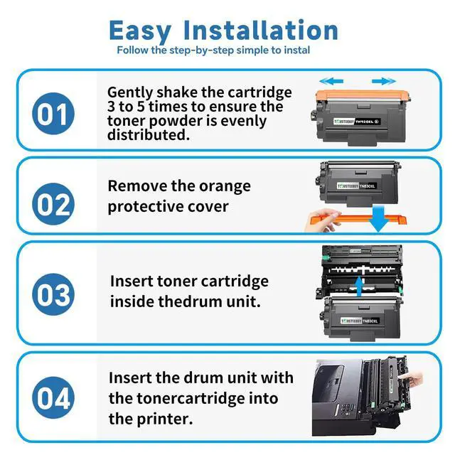 Alt view image 4 of 5 - TN920XL High Yield Toner Cartridge Replacement for Brother TN920 TN920XL 920XL HL-L6210DW MFC-L5915DW MFC-L5710DW HL-L5210DW HL-L6310DW MFC-L6810DW HL-L6210DWT Printer | 4-Pack Black