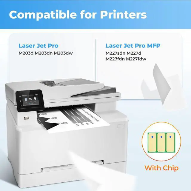 Alt view image 2 of 7 - 30X Toner Cartridges Black for HP 30X 30A CF230X CF230A Printer Laser Jet Pro M227fdn M203dw Toner Cartridge Laser Jet Pro MFP M227fdn M227fdw M227sdn M227d Pro M203dw M203d M203dn HP30X Toner 2 Pack