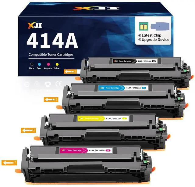 Main image of 414A (with Chip) Compatible Toner Replacement for HP 414A Toner Cartridges 4 Pack 414X W2020A W2021A W2022A, for Color Laser Jet Pro MFP M479fdw M479fdn M479 M454dw M454dn M455dn Printer Ink