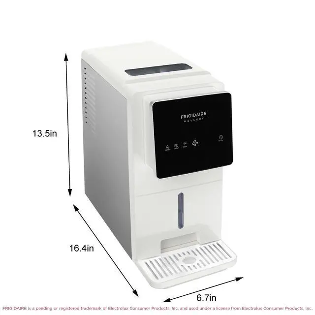 Alt view image 5 of 7 - Countertop Crunchy Chewable Touchscreen Nugget Ice Maker, 33lbs per Day, Auto Self Cleaning, White