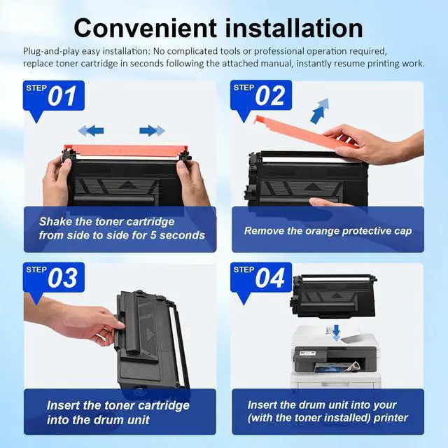 Alt view image 6 of 7 - TN635XL Toner Cartridges 4 Pack Compatible for Brother mfc-l8930cdw toner | TN-635XL TN 635XL TN-635 for HL-L8570CDW HL-L8430CDW MFC-L8970CDW HL-L8430CDWT MFC-L8730CDW Ink Printer