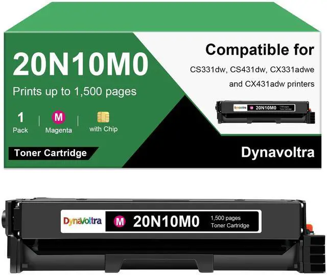 Main image of 20N10M0 Magenta Toner Cartridge, with Chip, Standard Yield 1,500 Pages | Compatible for Lexmark CS331dw, CS431dw, CX331adwe, CX431adw Printers,1-Pack