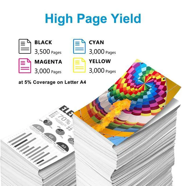 Alt view image 3 of 5 - C2325 C2425 Toner Cartridge Replacement for Lexmark C231HC0 C231HM0 C231HY0 C231HK0 Toner for Lexmark C2325 C2325dw C2425 C2425dw C2535 C2535dw MC2325adw MC2425adw MC2535adwe MC2640 MC2640adwe
