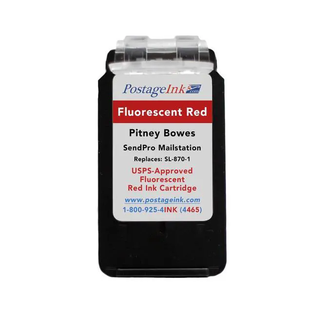 Alt view image 2 of 4 - SL-870-1 Red Ink Cartridge for PB SendPro Mailstation (CSD1) Postage Meters (2-Pack)