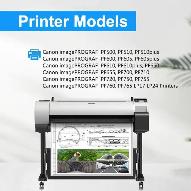 Alt view image 3 of 6 - PFI-102 Ink Cartridge Replacement for Canon PFI102 PFI-102MBK PFI-102BK PFI-102C PFI-102M PFI-102Y Ink Tanks for iPF500 iPF600 iPF605 iPF610 iPF650 iPF655 iPF700 iPF760 iPF765 Printer (6-Pack)