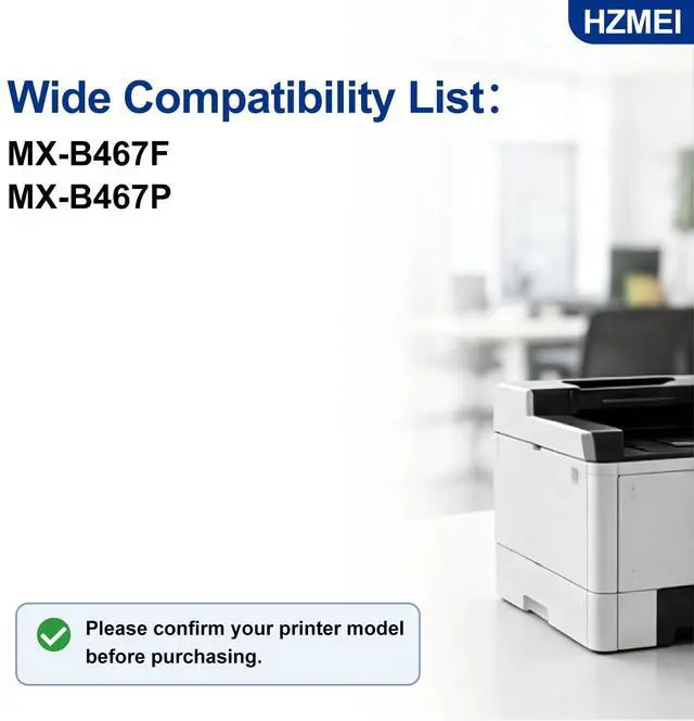 Alt view image 2 of 7 - MXB46T MX-B46T Black Toner Cartridge Compatible for Sharp MX-B467F Printer | High Yield MXB46T Toner with Chip Replacement for Sharp MX-B467P Printer, Black