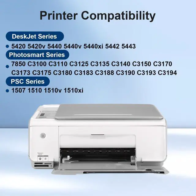 Alt view image 2 of 7 - 92/93 Ink Cartridges Combo Pack Replacement for HP Ink 92 93 C9362WN C9361WN Ink Compatible for HP Photosmart C3180 C3140 C3100 Deskjet 5400 5440 5420 PSC 1510 Printer Ink (3PK, 2-Black 1-Tri-Color)
