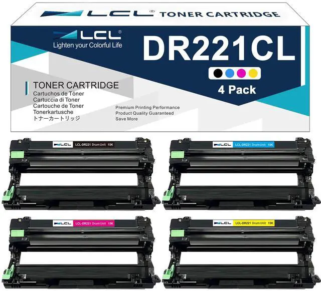Main image of DR221CL Drum Unit (Not Toner) Replacement for Brother DR221 DR-221 DR-221CL for MFC-9130CW MFC-9330CDW HL-3170CDW HL-3180CDW HL-3140CW MFC-9340CDW HL-3142CW HL-3150CDW DCP-9015CDW Printer (4-Pack)
