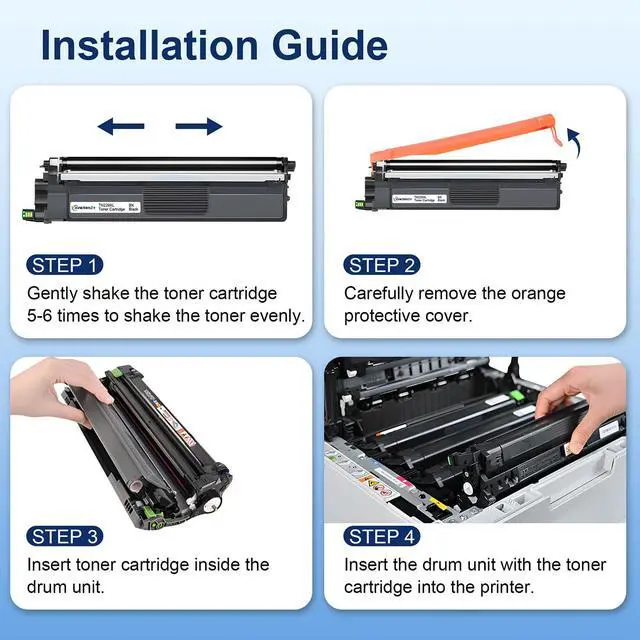 Alt view image 4 of 7 - TN229XL 229XL Toner Cartridges 4 Pack HL-L3220CDW HL-L3280CDW | Compatible for Brother TN229XL TN229 Toner Use for HL-L3220CDW HL-L3280CDW MFC-L3720CDW HL-L3300CDW HL-L3295CDW Printer