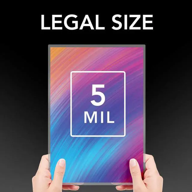 Alt view image 2 of 6 - Laminating Sheets, Thermal Laminating Pouches, Legal Size, 5 Mil, EZUse, 100 Pack (3740473)