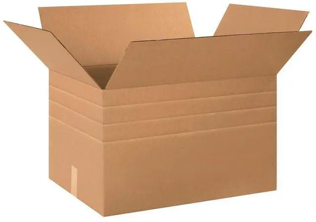 Main image of Multi-Depth 24" x 18" x 18" Single Wall Cardboard Boxes (15-Pack) | Large Corrugated Boxes for Shipping, Packaging, Moving, Storage Box for Home or Business, Strong Wholesale Bulk Boxes