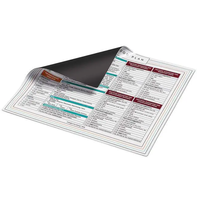 Alt view image 3 of 7 - Starter Pack Black Food Journal + Magnetic Meal Planner + Food Plan Pocket Guide + Grocery List Magnet Pad for Fridge Meal Planning Tools to Track Food, Water, & Weight Loss