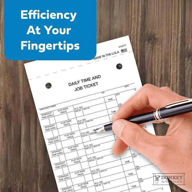 Alt view image 5 of 6 - Daily Time and Job Ticket - 12 Labels per Sheet (3-Part) (Form JT-12-PSG) (500 per Box)