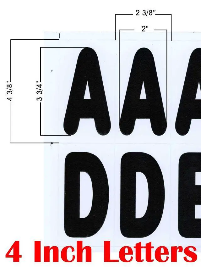 Alt view image 2 of 4 - Sidewalk Sign Replacement Letter Set for White Signs, 4 Inch Letters Fit 24x36 Inch Sign Faces