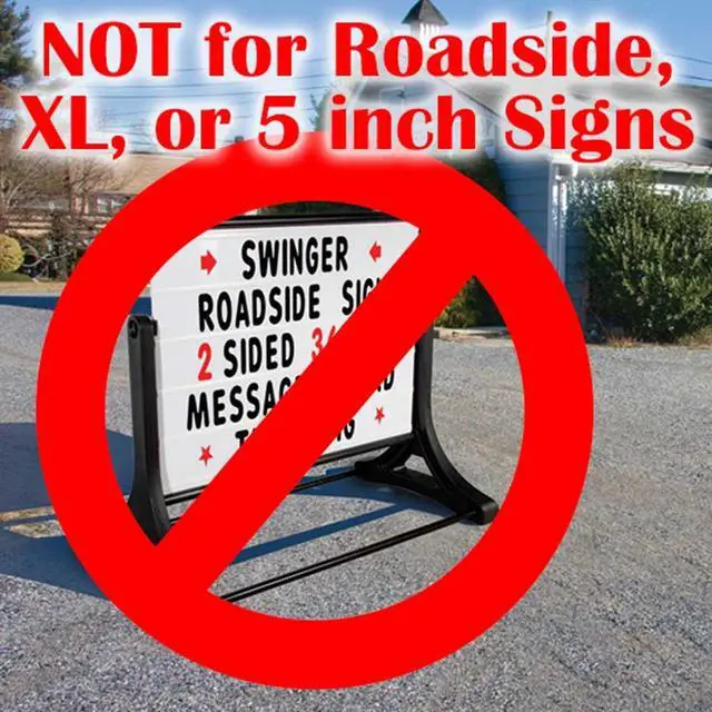 Alt view image 3 of 4 - Sidewalk Sign Replacement Letter Set for White Signs, 4 Inch Letters Fit 24x36 Inch Sign Faces