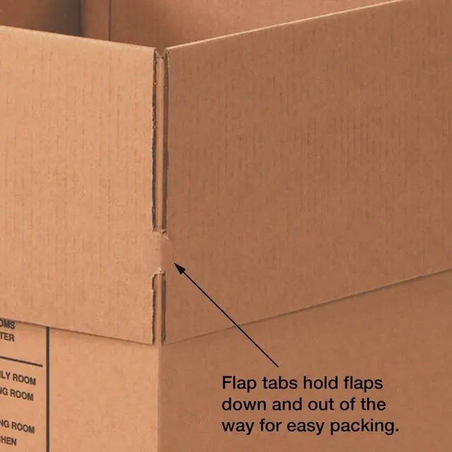 Alt view image 2 of 6 - 181824DPB Deluxe Packing Corrugated Cardboard Box 18" L x 18" W x 24" H, Kraft, for Shipping, Packing and Moving (Pack of 15)