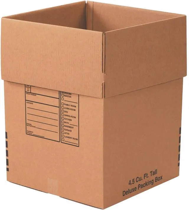 Main image of Shipping Boxes Large 18"L x 18"W x 24"H 6-Pack - Corrugated Cardboard Box for Moving, Mailing, Packing, Packaging and Storage