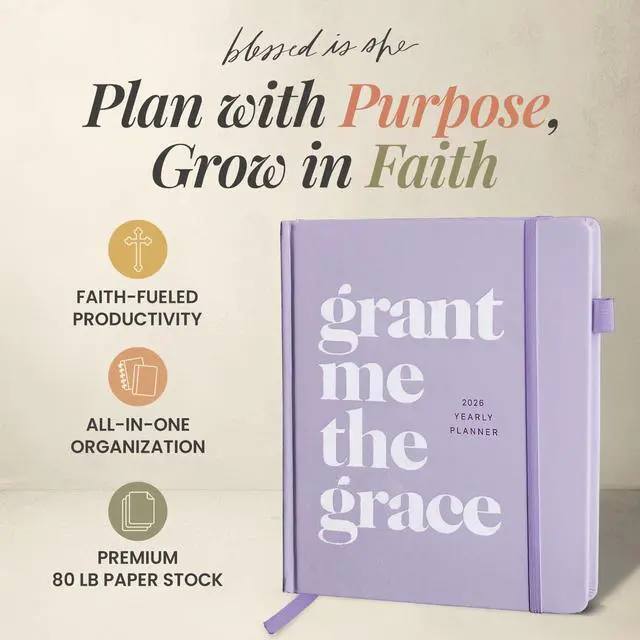 Alt view image 2 of 6 - 2026 Yearly Catholic Planners for Women -6.25x8.25" Purple Mini Perfect Bound Catholic Liturgical Planner, Christian Gifts for Women Faith, Daily Planner Organizer for Students