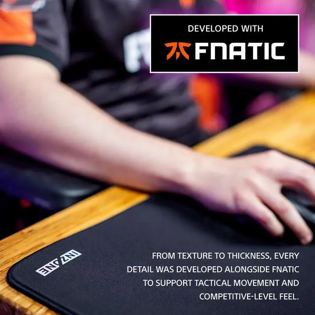 Alt view image 2 of 7 - INZONE Mat-F Control-Type Large 480x400mm Cloth Gaming Mousepad | Thick 6mm Cushion, High Friction, Edge Stitched, SlimFlex Non-Slip Rubber Base, Developed with Fnatic Esports Team