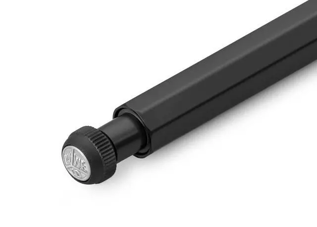 Alt view image 3 of 4 - SPECIAL S Ball Pen Black Retractable Ballpoint Pen with a Standard D1 Refill in a Tin Box Aluminium Ball Pen 10.5 cm