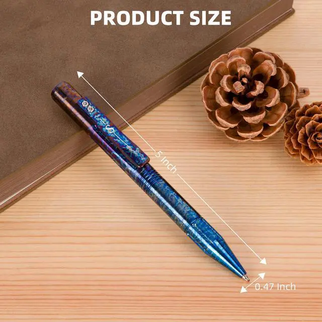Alt view image 2 of 7 - Titanium Bolt Action Pen, Multicolor | Refillable Titanium Pen Compatible with Parker Refill for Office Writing, Journaling, Signatures, and Everyday Carry