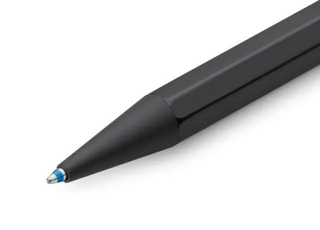 Alt view image 2 of 4 - SPECIAL S Ball Pen Black Retractable Ballpoint Pen with a Standard D1 Refill in a Tin Box Aluminium Ball Pen 10.5 cm
