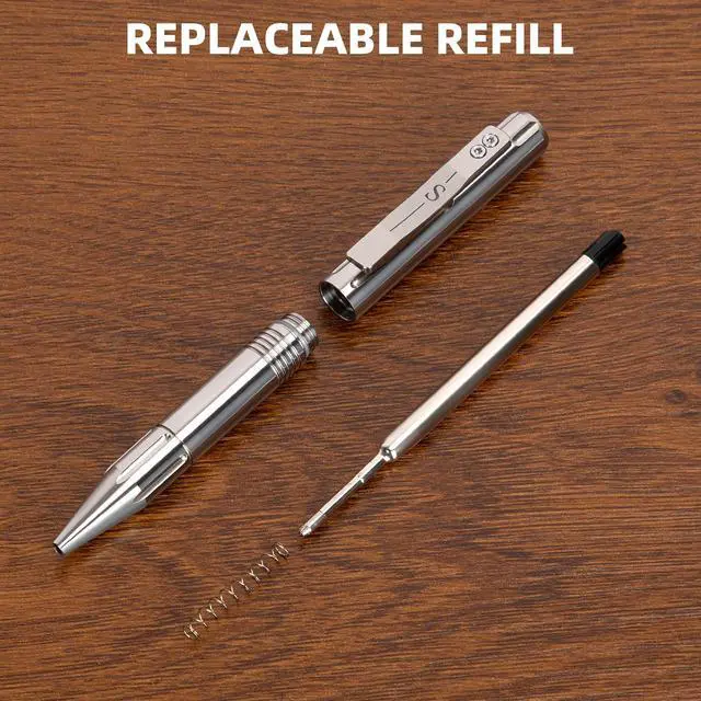Alt view image 6 of 7 - Titanium Bolt Action Pen, Multicolor | Refillable Titanium Pen Compatible with Parker Refill for Office Writing, Journaling, Signatures, and Everyday Carry