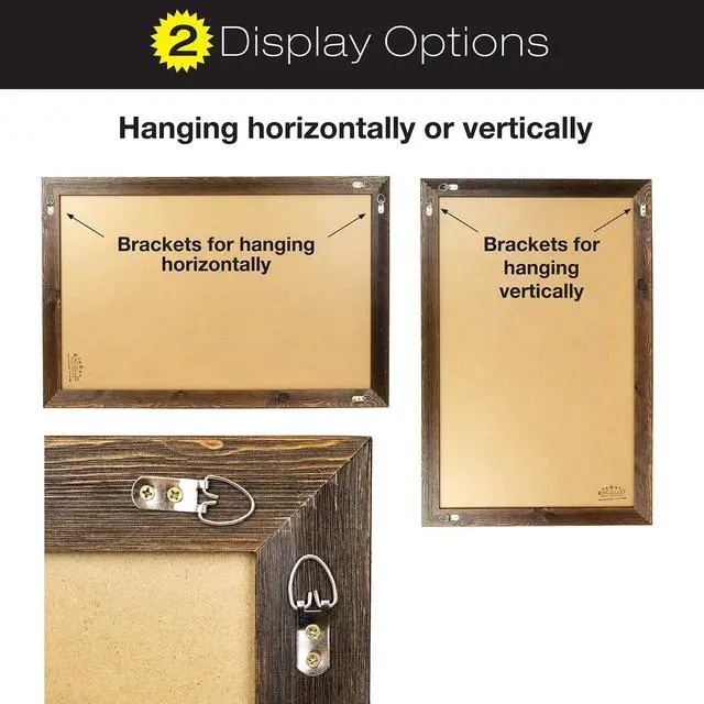 Alt view image 4 of 5 - Rustic Wooden Magnetic Dry Erase Whiteboard, 24"x36"