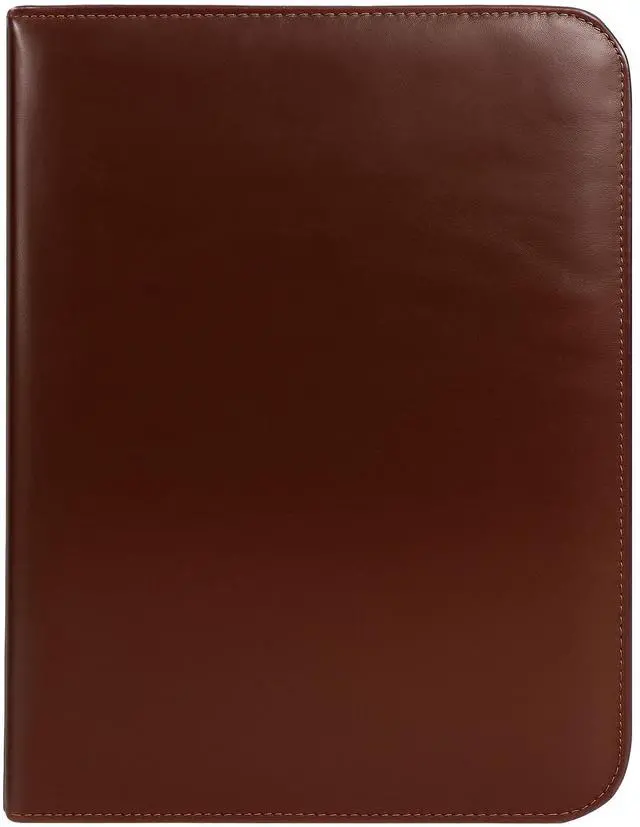 Main image of Leather Padfolio Leather Binder Portfolio for Men, Padfolio for Men & Women 100% Authentic Top-Grain Leather (Dark Brown)