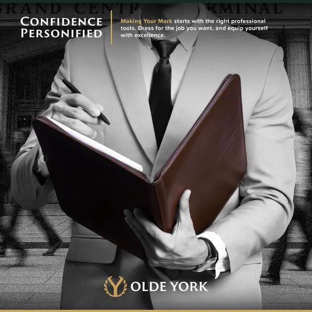 Alt view image 5 of 7 - Leather Padfolio Leather Binder Portfolio for Men, Padfolio for Men & Women 100% Authentic Top-Grain Leather (Dark Brown)