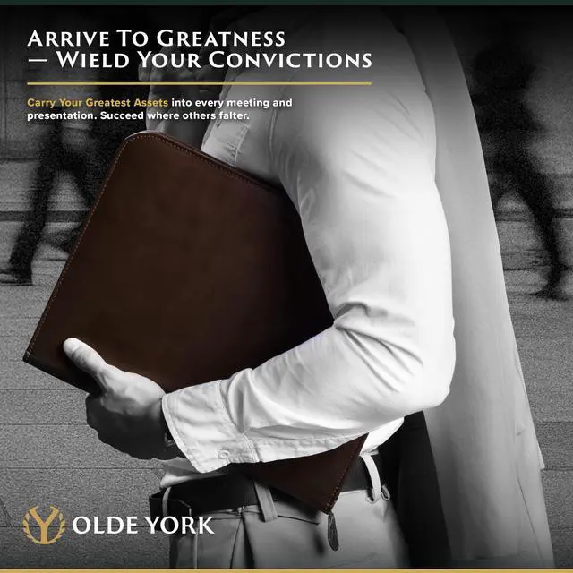 Alt view image 7 of 7 - Leather Padfolio Leather Binder Portfolio for Men, Padfolio for Men & Women 100% Authentic Top-Grain Leather (Dark Brown)
