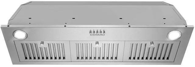 Main image of 36 in. Lumin Collection 380 CFM Ducted Insert Range Hood, LED, Stainless | COS-36IRHP Push Button Controls, 3 Fan Speeds, Permanent Dishwasher-Safe Baffle Filters, Backdraft Damper