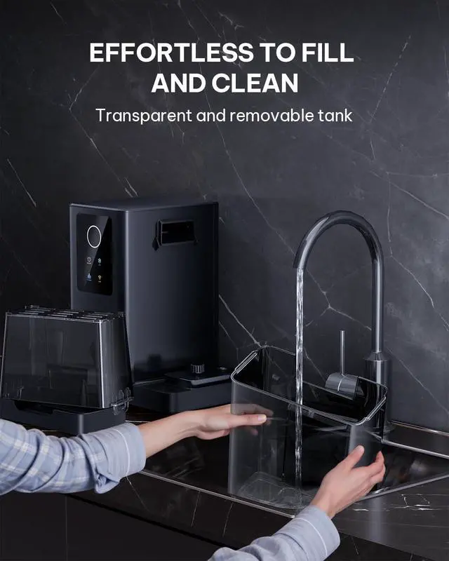 Alt view image 7 of 7 - Nugget Ice Maker Countertop with APP & Voice Control, Self Cleaning Ice Machine with 3L Large Water Tank, 40 lbs/24H Soft Chewable Ice, Portable Pebble Ice Maker for Home, Kitchen and Party