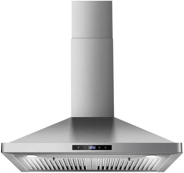Main image of Wall Mount Kitchen Hood 30 inch, Ducted/Ductless Range Hood with Delayed Shutdown Function, 700CFM, 3 Speed Fan, Energy-saving LED Lights, Soft Touch Control, Stainless Steel Grease Filters