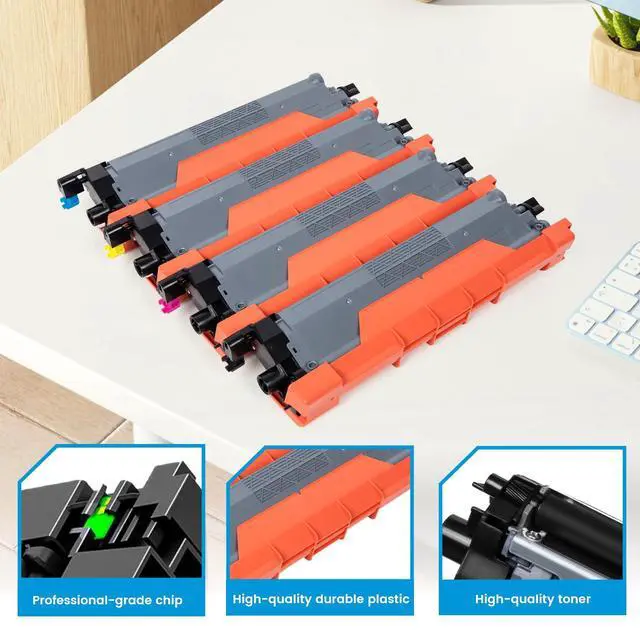 Alt view image 2 of 7 - TN229XL TN229 Toner Cartridges Compatible for TN229 TN229XL TN-229XL TN229 XL for use in MFC-L3780CDW MFC-L3720CDW HL-L3280CDW HL-L3220CDW HL-L3300CDW Printer (TN229XLBK/C/M/Y,4 Pack)