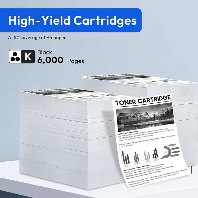 Alt view image 3 of 6 - B410 Black Toner Cartridge, 6,000 Pages, 1-Pack B415 006R04725 | B415 Toner Cartridge Standard Capacity with Chip Replacement for Xerox B410 VersaLink B415 B415DN B415VDN Printer
