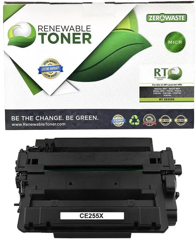 Main image of 55X CE255X MICR Toner Compatible High Yield Replacement for HP 255X Laser Printers P3010 P3015 P3016 M521 M525 MFP Check Printer Cartridge