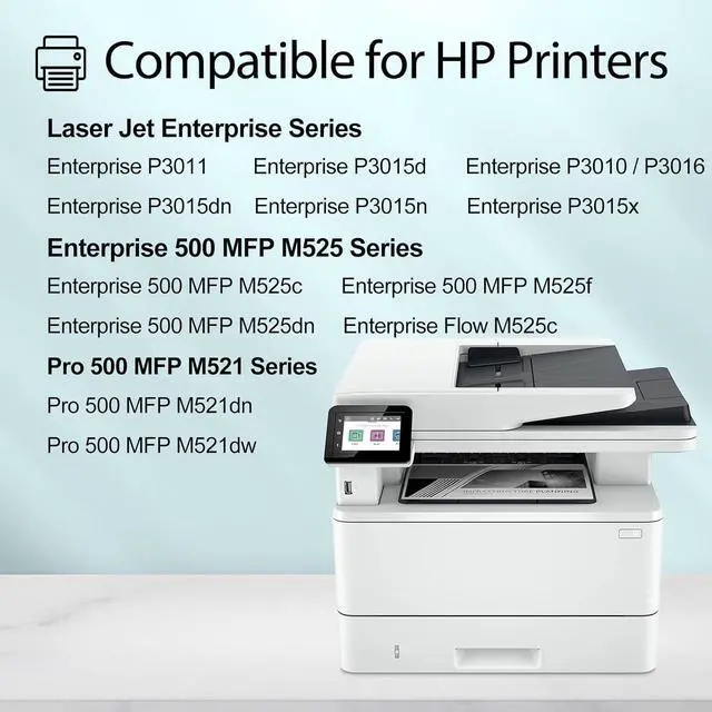 Alt view image 3 of 5 - 55X CE255X MICR Toner Compatible High Yield Replacement for HP 255X Laser Printers P3010 P3015 P3016 M521 M525 MFP Check Printer Cartridge