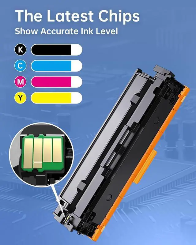 Alt view image 5 of 6 - 304A Toner Cartridges 4 Pack Compatible for HP 304A CP2025 CM2320 (B/C/M/Y) | Works with Color Laserjet CP2025 CP2025n CP2025dn CM2320n CM2320nf MFP Printer CC530A CC531A CC532A CC533A