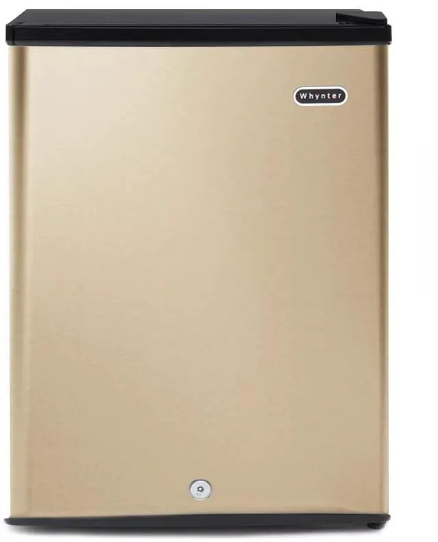 Main image of Upright Freezer with Lock, 2.1 Cu. Ft. Small Freezer Mini Freezer for Bedrooms, Dorms, Garages, Offices, CUF-210SSG, Rose Gold