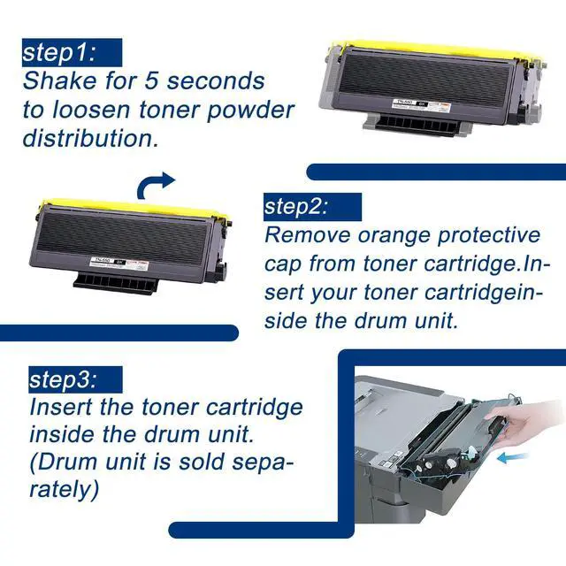 Alt view image 6 of 7 - 1 Pack TN550 TN-550 Black Toner Cartridge High Yield Compatible TN550 Replacement for Brother HL-5370DW 5240 5340D 5250DN/DNT 5270DN 5280DW DCP-8060 8065DN MFC-8660DN 8460 8470 8480 8660 8680 Printer
