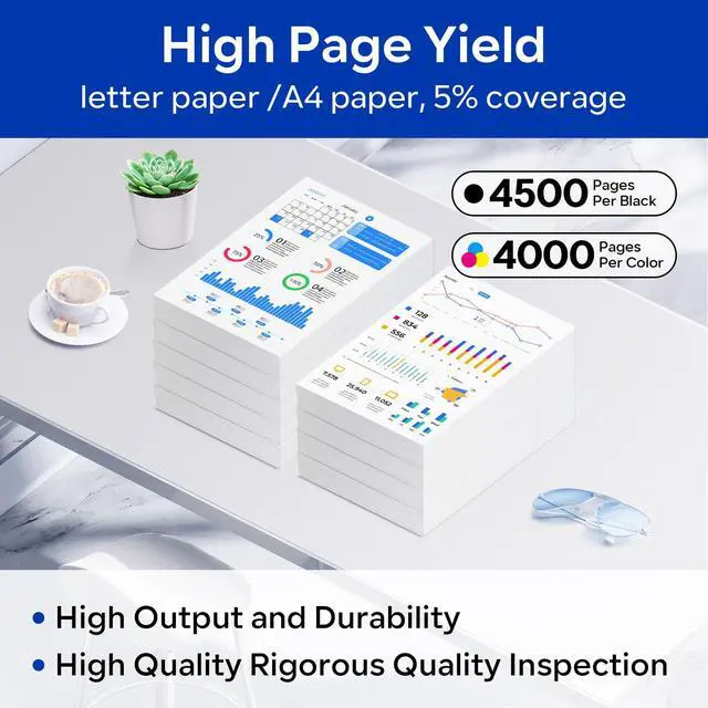 Alt view image 3 of 5 - TN-433 TN433 High Yield Toner Cartridge Set 4 Pack Compatible TN433BK TN433C TN433M TN433Y Toner Replacement for Brother TN433 MFC-L8900Cdw HL-L8260CDW HL-L8360CDW MFC-L8610CDW HL-L8360CDWT Printer