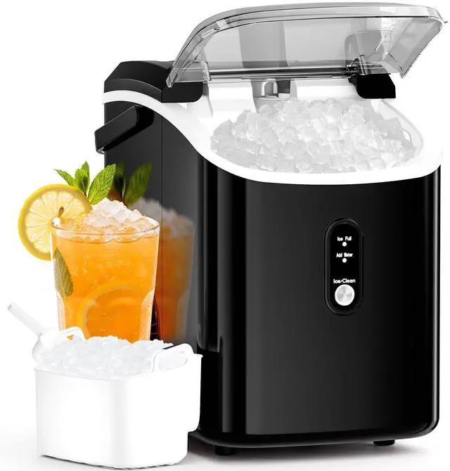 Main image of Nugget Ice Maker Countertop with Soft Chewable Ice, Portable Sonic Ice Maker with Basket and Scoop, Removable Top Cover, Auto-Cleaning for Home/Party/RV/Camping